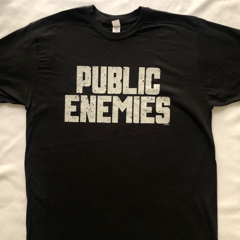 Public Enemies T-Shirt 100% Pre-Shrunk Cotton
